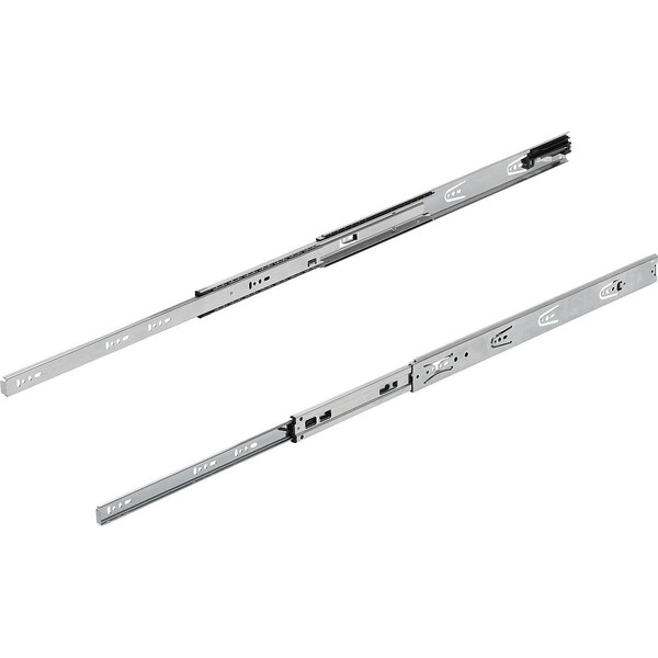 Telescopic Rail L=650 12, 7X46, Full Extension S=650, Fp=40, Steel Zinc-Plated, Side Mount, 1 Pr